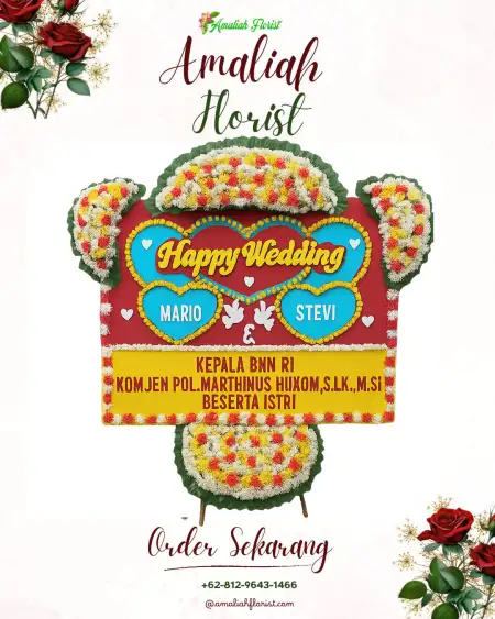 Papan Bunga Pernikahan Jatibarang